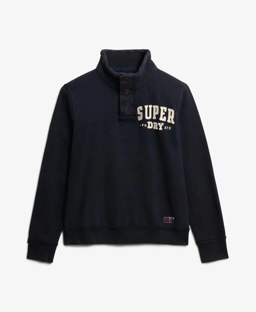 Vintage Athletic Henley Sweatshirt