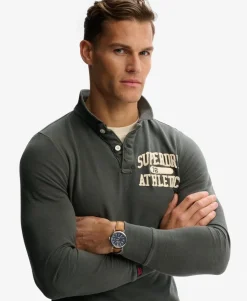 Vintage Athletic Long Sleeve Polo Shirt