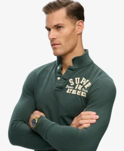Vintage Athletic Long Sleeve Polo Shirt
