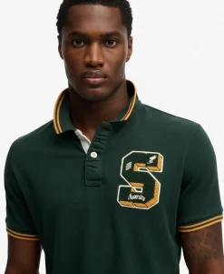 Vintage Athletic Patch Polo Shirt