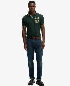 Vintage Athletic Patch Polo Shirt