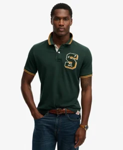 Vintage Athletic Patch Polo Shirt