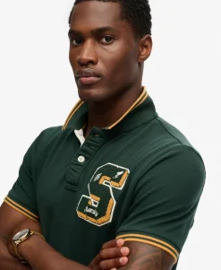 Vintage Athletic Patch Polo Shirt