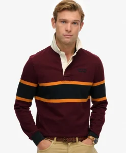Vintage Athletic Stripe Rugby Top