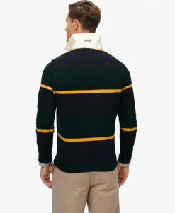 Vintage Athletic Stripe Rugby Top