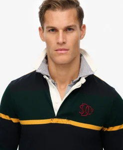 Vintage Athletic Stripe Rugby Top