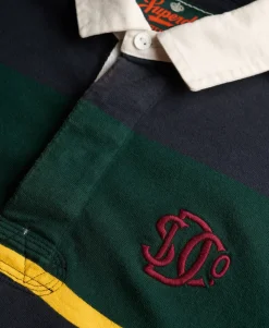 Vintage Athletic Stripe Rugby Top