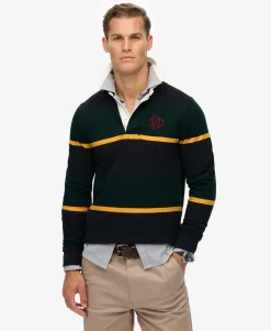 Vintage Athletic Stripe Rugby Top