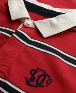 Vintage Athletic Stripe Rugby Top