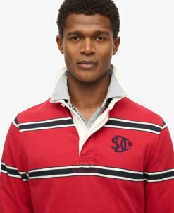 Vintage Athletic Stripe Rugby Top