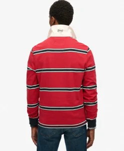 Vintage Athletic Stripe Rugby Top