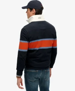 Vintage Athletic Stripe Rugby Top