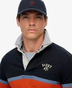 Vintage Athletic Stripe Rugby Top