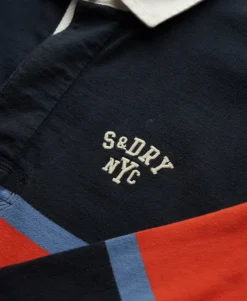 Vintage Athletic Stripe Rugby Top