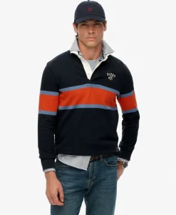 Vintage Athletic Stripe Rugby Top