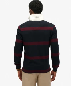 Vintage Athletic Stripe Rugby Top