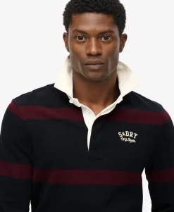Vintage Athletic Stripe Rugby Top