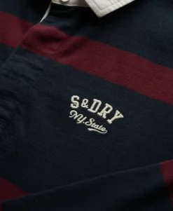 Vintage Athletic Stripe Rugby Top