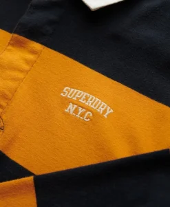 Vintage Athletic Stripe Rugby Top