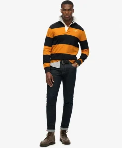 Vintage Athletic Stripe Rugby Top