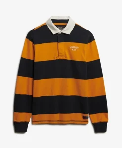 Vintage Athletic Stripe Rugby Top