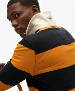 Vintage Athletic Stripe Rugby Top