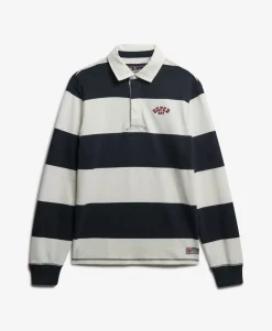 Vintage Athletic Stripe Rugby Top