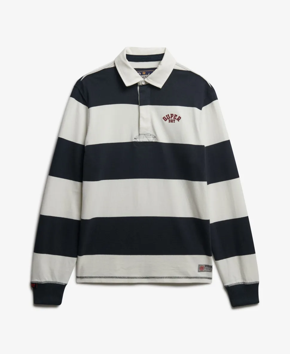 Vintage Athletic Stripe Rugby Top