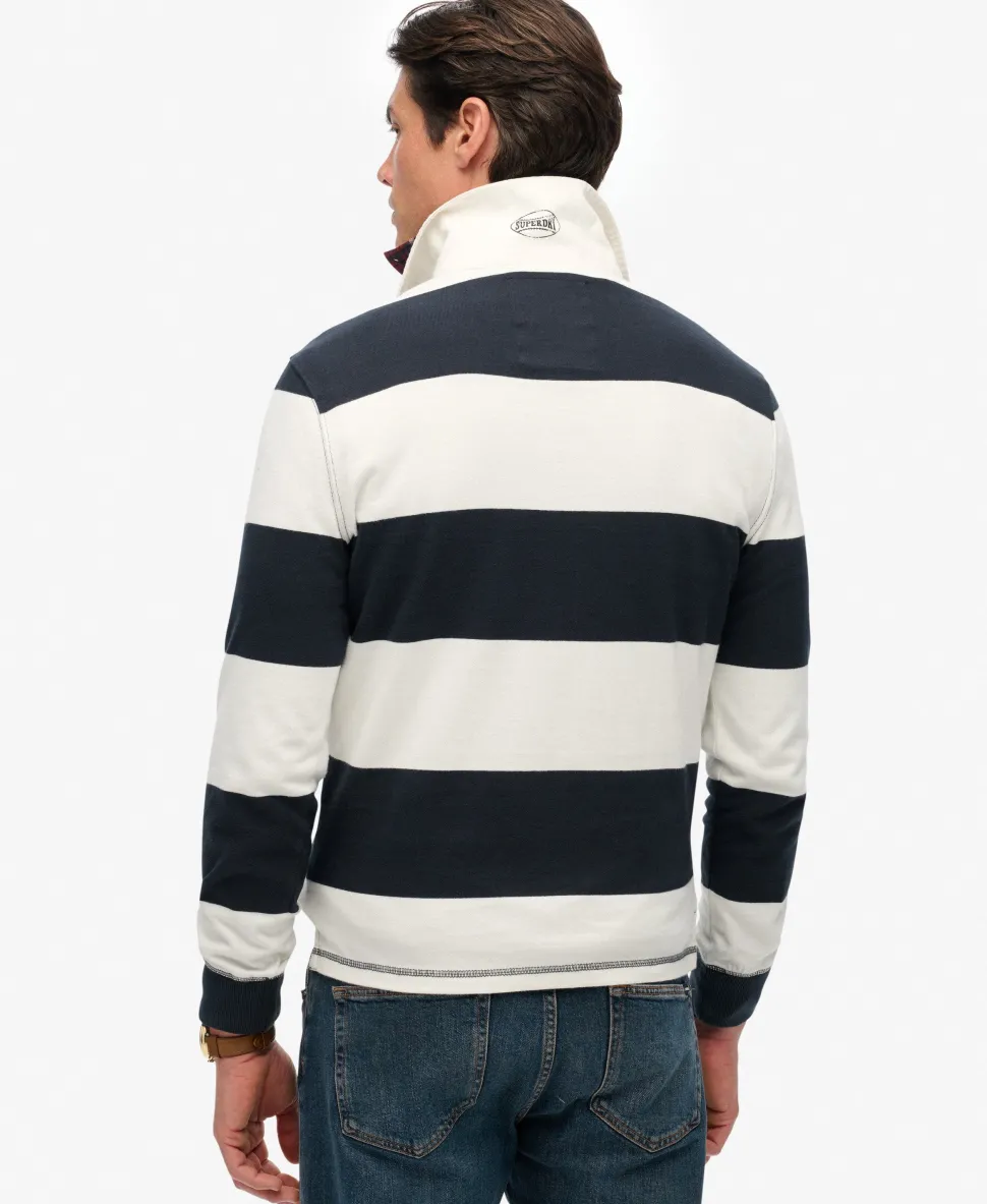 Vintage Athletic Stripe Rugby Top