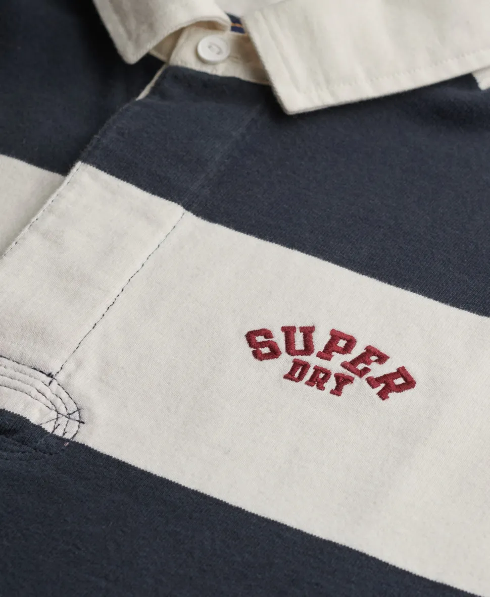 Vintage Athletic Stripe Rugby Top
