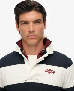 Vintage Athletic Stripe Rugby Top