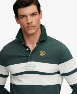 Vintage Athletic Stripe Rugby Top