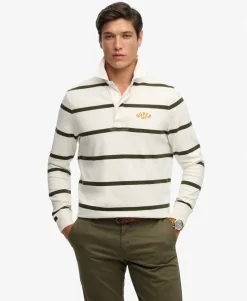 Vintage Athletic Stripe Rugby Top