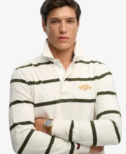 Vintage Athletic Stripe Rugby Top