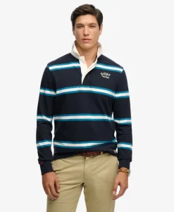 Vintage Athletic Stripe Rugby Top