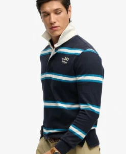 Vintage Athletic Stripe Rugby Top