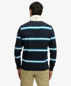 Vintage Athletic Stripe Rugby Top