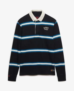 Vintage Athletic Stripe Rugby Top