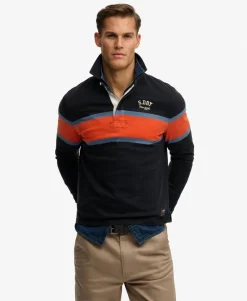 Vintage Athletic Stripe Rugby Top