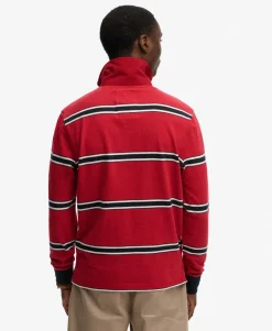 Vintage Athletic Stripe Rugby Top