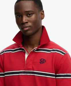 Vintage Athletic Stripe Rugby Top