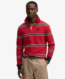 Vintage Athletic Stripe Rugby Top