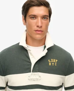 Vintage Athletic Stripe Rugby Top