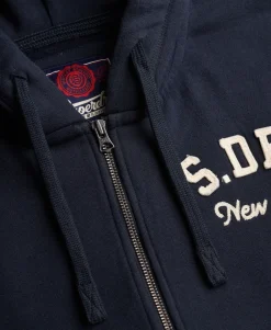 Vintage Athletic Zip Hoodie