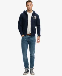 Vintage Athletic Zip Hoodie