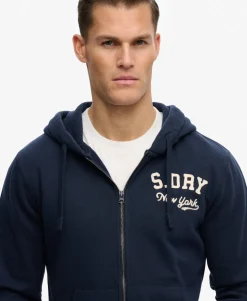 Vintage Athletic Zip Hoodie