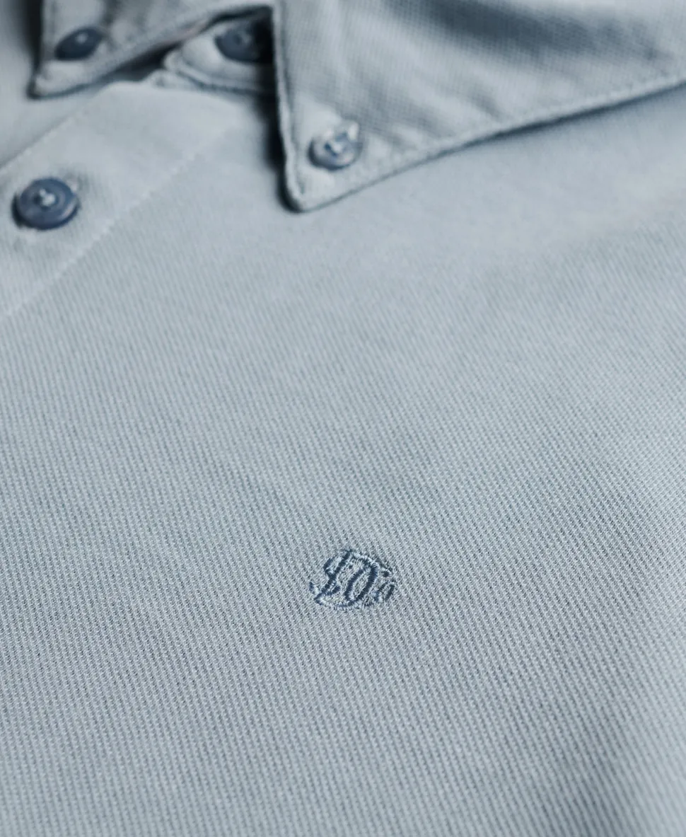 Vintage Destroy Pique Long Sleeve Shirt