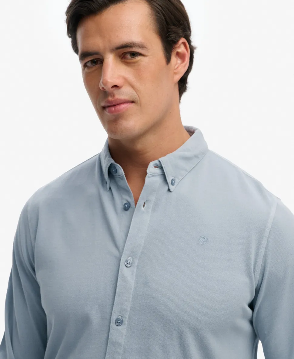 Vintage Destroy Pique Long Sleeve Shirt