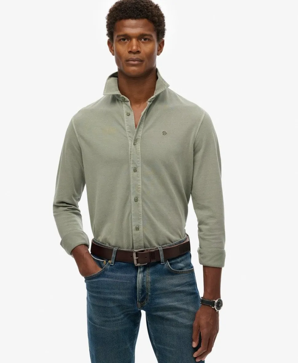 Vintage Destroy Pique Long Sleeve Shirt