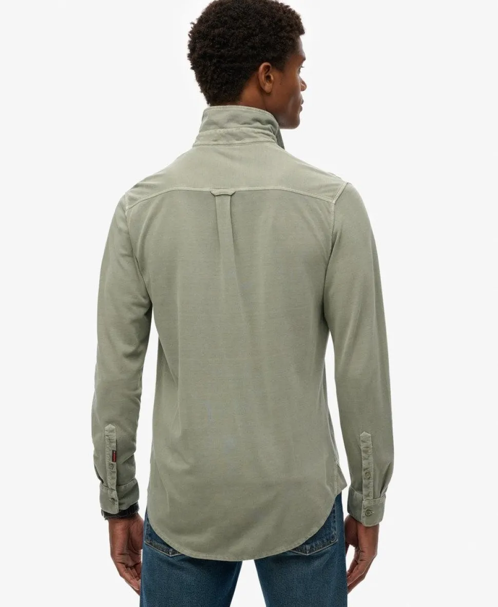 Vintage Destroy Pique Long Sleeve Shirt